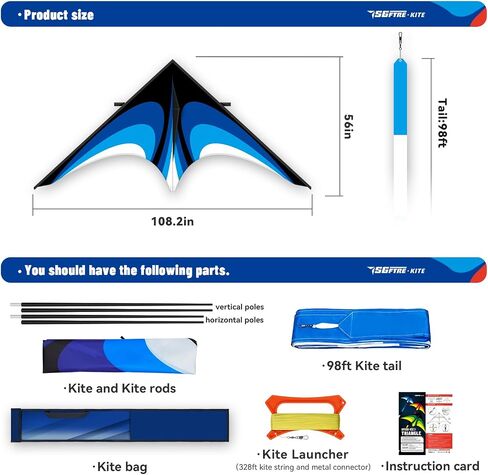 SGftre Delta Kite for Kids & Adults，Extremely Easy to Fly for Beginners，Kites for Beach Trip Park Family Outdoor Activities in Saudi Arabia