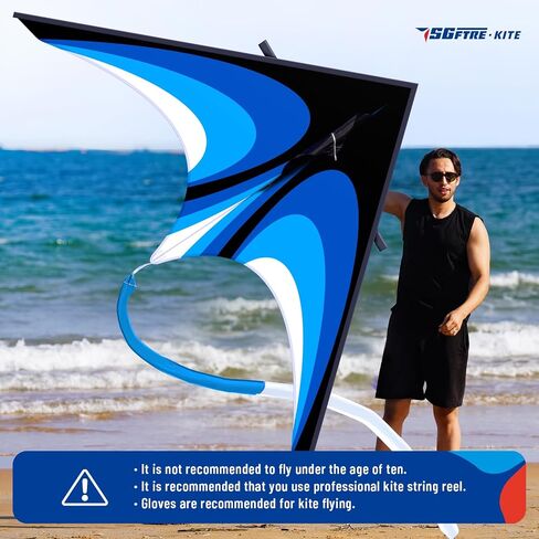 SGftre Delta Kite for Kids & Adults，Extremely Easy to Fly for Beginners，Kites for Beach Trip Park Family Outdoor Activities in Saudi Arabia