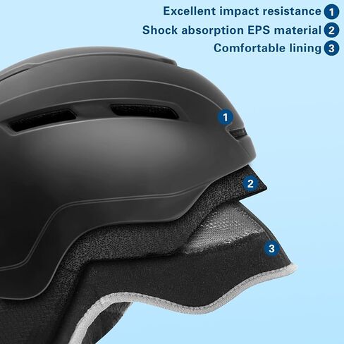 Ski Helmet - PC Shell + EPS Cushioning Layer(MIPS System) -Snowboard Helmet for Men, Women & Youth - Helmets for All Snow Sports in Saudi Arabia