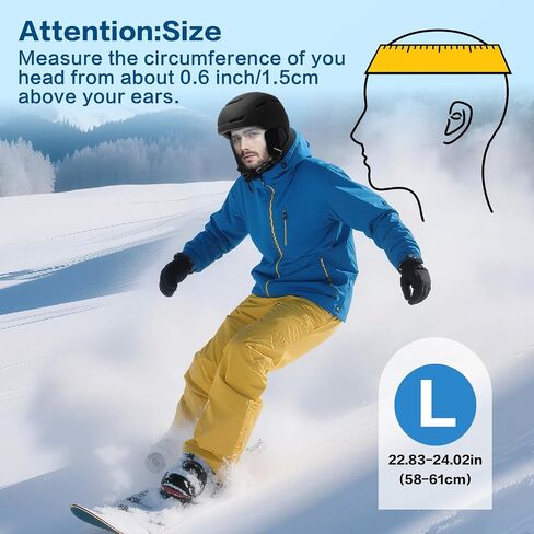 Ski Helmet - PC Shell + EPS Cushioning Layer(MIPS System) -Snowboard Helmet for Men, Women & Youth - Helmets for All Snow Sports in Saudi Arabia