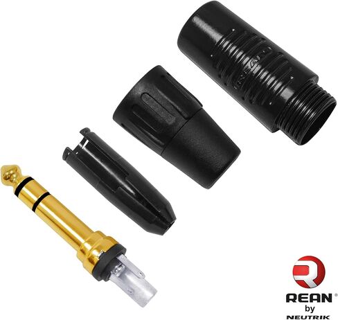 WBC-VALUELINE-2CS (22 AWG) - 2 Units - 2 Foot - Low-Capacitance Shielded Balanced Flexible Interconnect Cables with Neutrik-Rean ¼ Inch (6.35mm) Gold Angled to Straight TRS Stereo Phone Plugs in Saudi Arabia