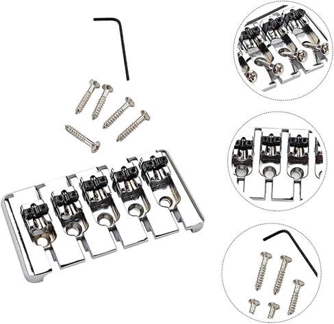قطعة خلفية من جسر السرج المعدني الثابت من SUPVOX للجيتار الكهربائي، مسامير بديلة قوية مناسبة للجيتار الجهير والآلات الوترية in Saudi Arabia