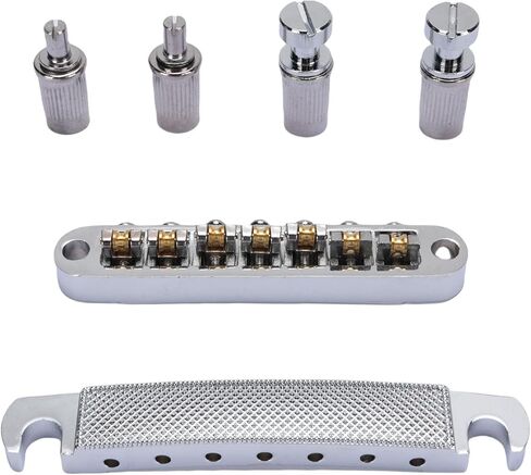 Bridge Stop Bar Tailpiece, Zinc Alloy Adjustable Roller Saddle Bridge Tailpiece Replacement for SG 7 String Electric Guitar for Tune O Matic Style in Saudi Arabia
