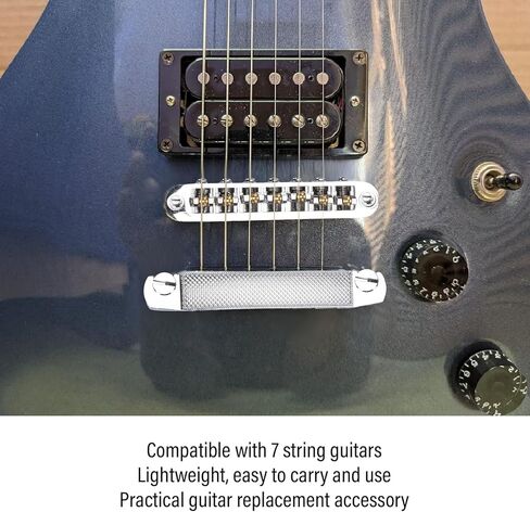 Bridge Stop Bar Tailpiece, Zinc Alloy Adjustable Roller Saddle Bridge Tailpiece Replacement for SG 7 String Electric Guitar for Tune O Matic Style in Saudi Arabia