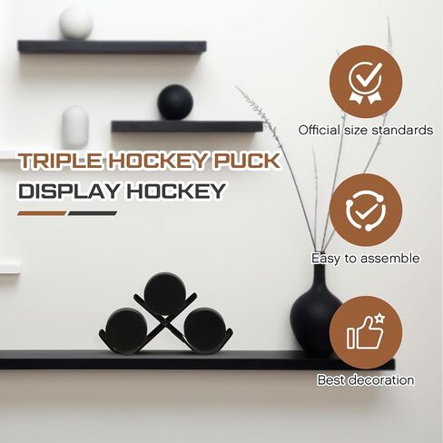 Acrylic Hockey Puck Display Case for Displaying Your Autograph Hockey Puck Black Display Case Collection Gift (13.8 x 1.8 x 6.3 Inches) in Saudi Arabia