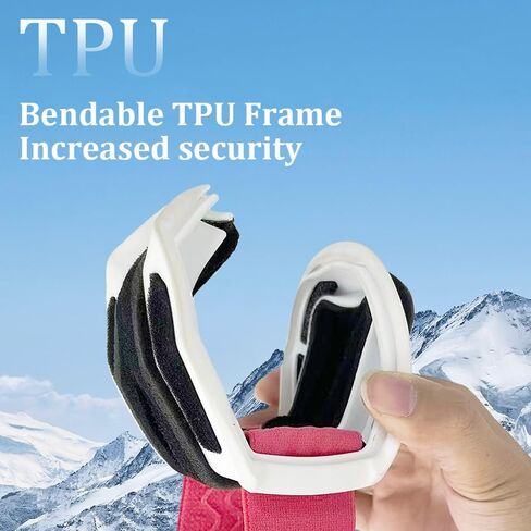 OTG Ski Goggles,Dual Lens Skiing Snowboarding Goggles Anti-Fog lens UV Protection for Men & Women,Helmet Compatible in Saudi Arabia