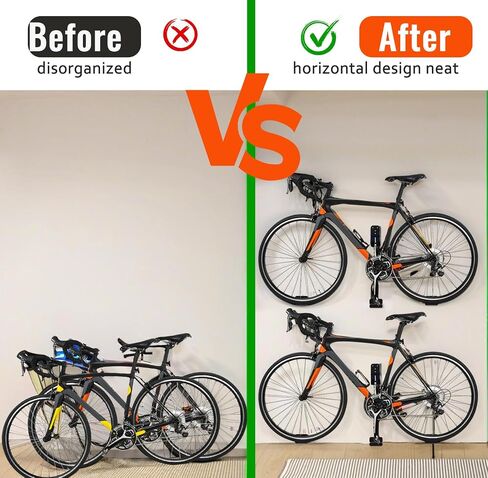 Bike Pedal Hanger Wall Mount,Heavy Duty Horizontal Bike Rack for Garage Wall,Vertical Bike Wall Hangers Bike Display Stand Space Saving(1 Pack) in Saudi Arabia