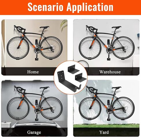 Bike Pedal Hanger Wall Mount,Heavy Duty Horizontal Bike Rack for Garage Wall,Vertical Bike Wall Hangers Bike Display Stand Space Saving(1 Pack) in Saudi Arabia