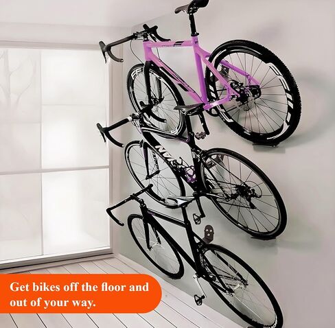Bike Pedal Hanger Wall Mount,Heavy Duty Horizontal Bike Rack for Garage Wall,Vertical Bike Wall Hangers Bike Display Stand Space Saving(1 Pack) in Saudi Arabia