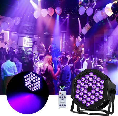 36LED Black Light, Czgor UV Stage Lights Blacklight DMX/Remote Control for Disco, Wedding, Party, Halloween, Music Show, Body Painting Glow in Kuwait