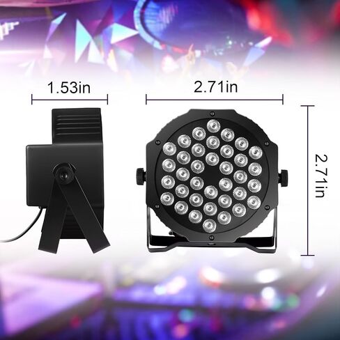 36LED Black Light, Czgor UV Stage Lights Blacklight DMX/Remote Control for Disco, Wedding, Party, Halloween, Music Show, Body Painting Glow in Kuwait