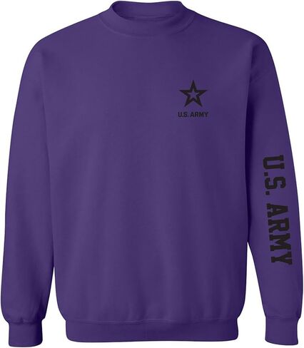 zerogravitee U.S. Army Black Sleeve Print Crewneck Sweatshirt in Saudi Arabia