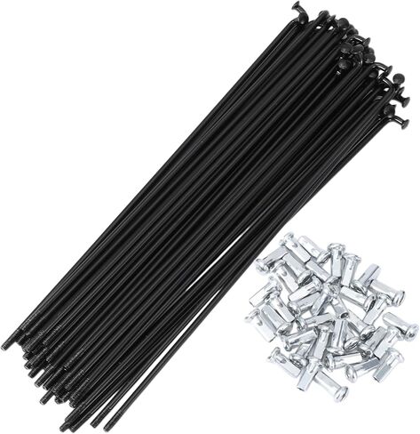 36 Set 12G Bicycle Spokes 165mm Bike Wheel Spokes 45 Steel Black in Saudi Arabia