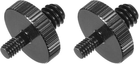 MECCANIXITY 2PCS Mic Stand Adapter 1/4 Male to M6 Male Screw Thread Adapter for Microphone Stand to Camera Tripod Mount Adapter in Saudi Arabia