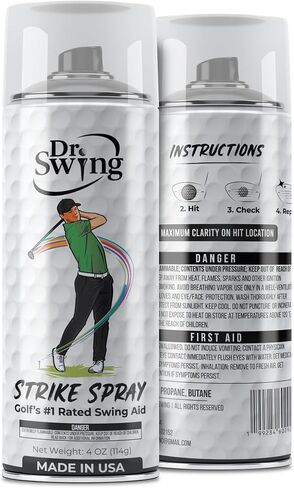 Dr. Swing Golf Impact Spray｜2 Pack｜ Club Spray for Ball Contact Training｜Quick Drying Strike Formula｜Easy Wipe Design｜Men Stocking Stuffer Golf Gift for Christmas, Dad, Brother in Saudi Arabia