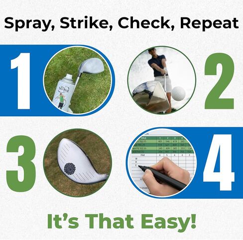 Dr. Swing Golf Impact Spray｜2 Pack｜ Club Spray for Ball Contact Training｜Quick Drying Strike Formula｜Easy Wipe Design｜Men Stocking Stuffer Golf Gift for Christmas, Dad, Brother in Saudi Arabia