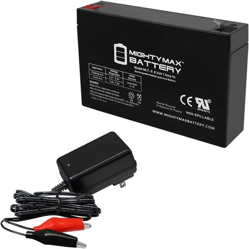 Mighty Max Battery 6V 7Ah Replaces Huffy BMW X6 Ride On Toy Car Model 17034 + 6V Charger in Saudi Arabia