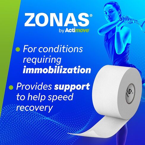 Athletic Tape for Muscles and Joint Support and Immbolization, Strong Skin Adhesion, Hand-tearable, White, 1.5 in x 15 yd, Speedpack - 32 Rolls in Saudi Arabia