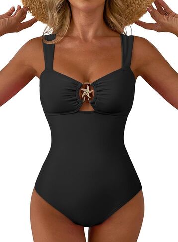 Herseas One Piece Swimsuit Women Tummy Control Slimming Bathing Suit Modest Swim Suits Full Coverage Shapewear Swimwear in Saudi Arabia