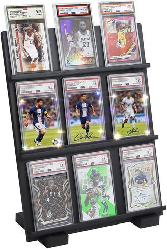 Wooden Trading Card Display Stand, Applicable to PSA/CSG/BGS/SGC Graded Cards, Ideal for Card Collection and Show in Saudi Arabia