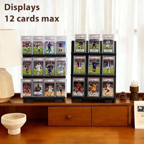 Wooden Trading Card Display Stand, Applicable to PSA/CSG/BGS/SGC Graded Cards, Ideal for Card Collection and Show in Saudi Arabia