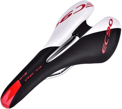 2Colors Pu Leather Bike Cycling Saddle Mountain Bike Comfortable with Soft Cushion for Women Men Cycling?¡§o?Fit for Road Bike and Mountain Bike(Black & White) Mountain Bike in Saudi Arabia