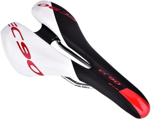 2Colors Pu Leather Bike Cycling Saddle Mountain Bike Comfortable with Soft Cushion for Women Men Cycling?¡§o?Fit for Road Bike and Mountain Bike(Black & White) Mountain Bike in Saudi Arabia