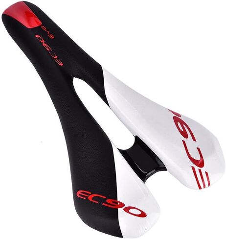 2Colors Pu Leather Bike Cycling Saddle Mountain Bike Comfortable with Soft Cushion for Women Men Cycling?¡§o?Fit for Road Bike and Mountain Bike(Black & White) Mountain Bike in Saudi Arabia