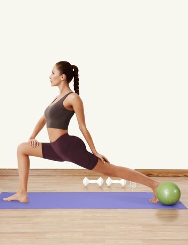 High Waist Yoga Shorts with Pockets,8" Women Workout Shorts, Tummy Control for Running in Saudi Arabia