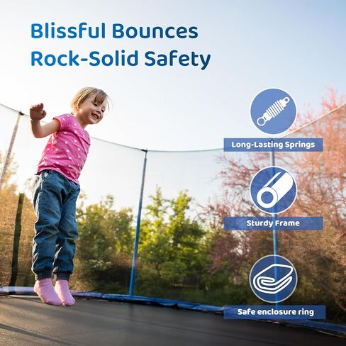 Skybound AiryBounce Trampoline Recreational Trampolines with Enclosure Outdoor Trampoline for Kids and Adults with Safety Net and Spring Padding in Kuwait