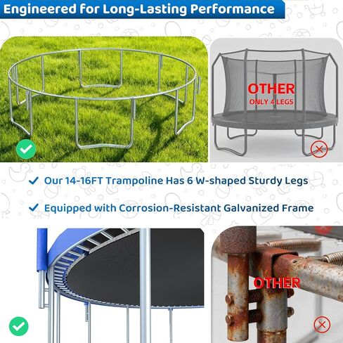 Skybound AiryBounce Trampoline Recreational Trampolines with Enclosure Outdoor Trampoline for Kids and Adults with Safety Net and Spring Padding in Kuwait