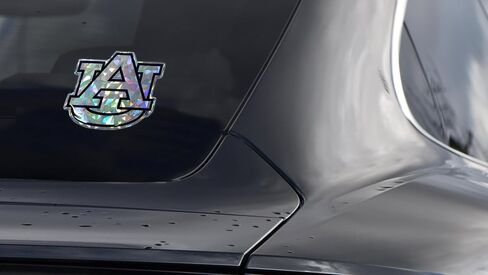 Elektroplate Officially Licensed Auburn AU Silver Reflective Decal | Premium 3D Doming All Weather Sticker for Car, Water Bottle, Laptop, Tablet, Cooler, Bumper, Toolbox, Phone | Made in The USA in Saudi Arabia
