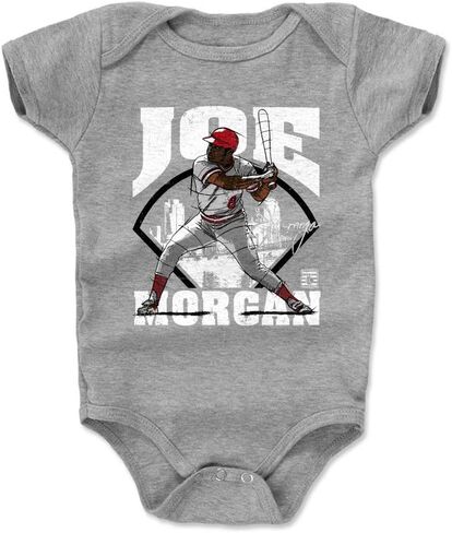 500 LEVEL Joe Morgan Cincinnati Baseball Baby Infant One Piece Bodysuit (3-24 Months) - Joe Morgan Field in Saudi Arabia