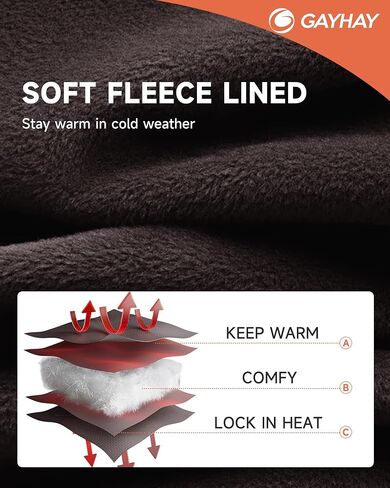 GAYHAY Fleece Lined Leggings for Women with Pockets- Water Resistant Winter Thermal Warm High Waisted Workout Tights Pants in Saudi Arabia