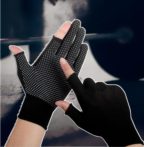 3 Pairs Men and Women Half-Finger Slip Fingerless Work Gloves for Construction Nylon Fitness Cycling Motorcycle Gloves in Saudi Arabia