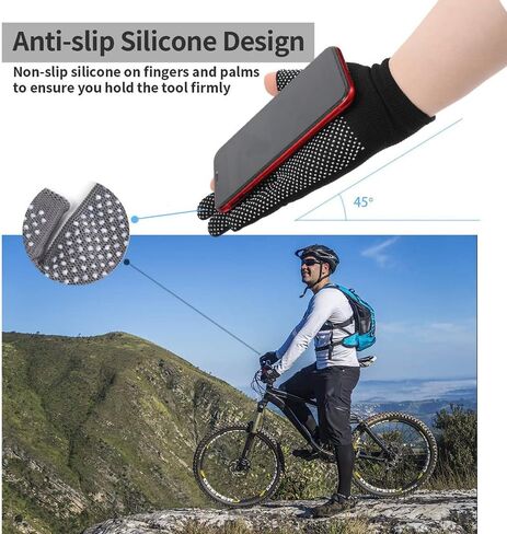 3 Pairs Men and Women Half-Finger Slip Fingerless Work Gloves for Construction Nylon Fitness Cycling Motorcycle Gloves in Saudi Arabia