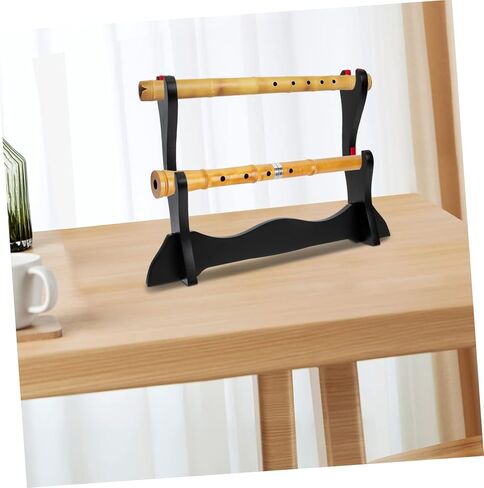 BESTonZON Desktop Flute Stand Elegant Wooden Display Holder for Flute Storage Durable Rack for Organizing Collection for Music Lovers and Home Decor in Saudi Arabia