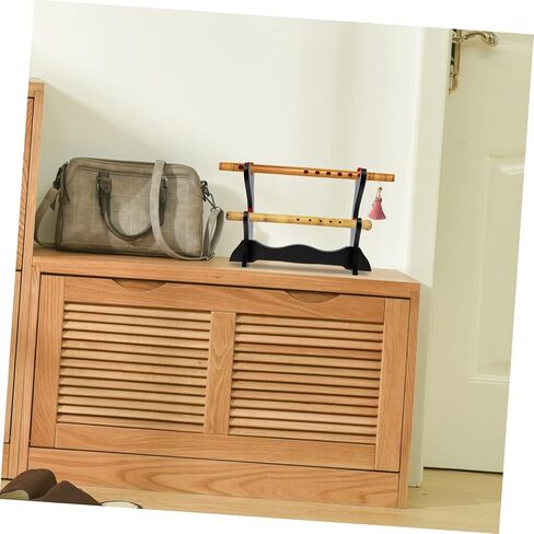 BESTonZON Desktop Flute Stand Elegant Wooden Display Holder for Flute Storage Durable Rack for Organizing Collection for Music Lovers and Home Decor in Saudi Arabia