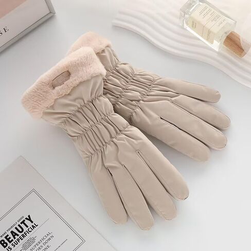 Women's Windproof-Winter-Ski-Gloves, Water-Resistant Snow Gloves, Warm Fleece Lined Thermal Protection for Cold Weather in Saudi Arabia