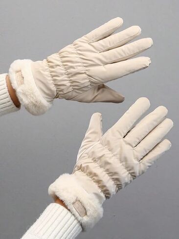 Women's Windproof-Winter-Ski-Gloves, Water-Resistant Snow Gloves, Warm Fleece Lined Thermal Protection for Cold Weather in Saudi Arabia