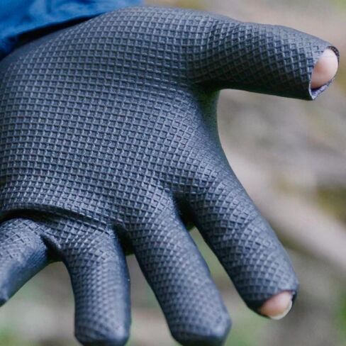 Patented Open Index Finger and Thumb Tip Touchscreen Foam Nitrile Gloves for Hiking, Camping, & Outdoor Recreation (Men & Women) in Saudi Arabia