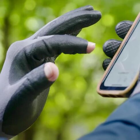 Patented Open Index Finger and Thumb Tip Touchscreen Foam Nitrile Gloves for Hiking, Camping, & Outdoor Recreation (Men & Women) in Saudi Arabia