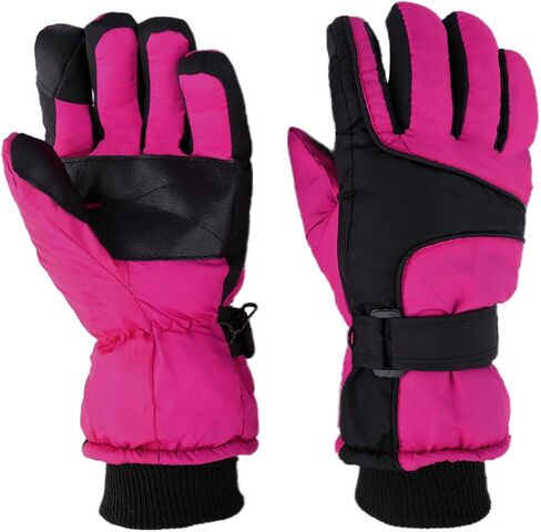 Women Windproof-Ski-Gloves Winter Cold-Weather Thick-Lining Warm Snow-Gloves for Skiing Hiking Cycling in Kuwait