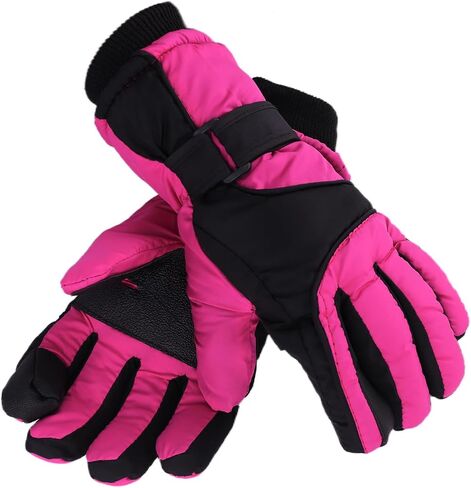 Women Windproof-Ski-Gloves Winter Cold-Weather Thick-Lining Warm Snow-Gloves for Skiing Hiking Cycling in Kuwait