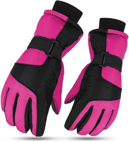Women Windproof-Ski-Gloves Winter Cold-Weather Thick-Lining Warm Snow-Gloves for Skiing Hiking Cycling in Kuwait