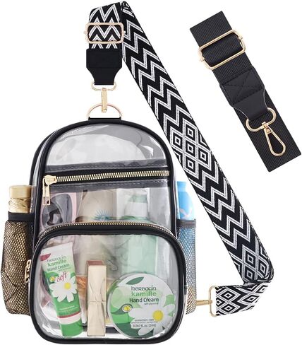 Clear Bag Stadium Approved Events Concerts Sports Outdoors Water Bottle Holder,Clear Purse for Women Men Handbags in Saudi Arabia