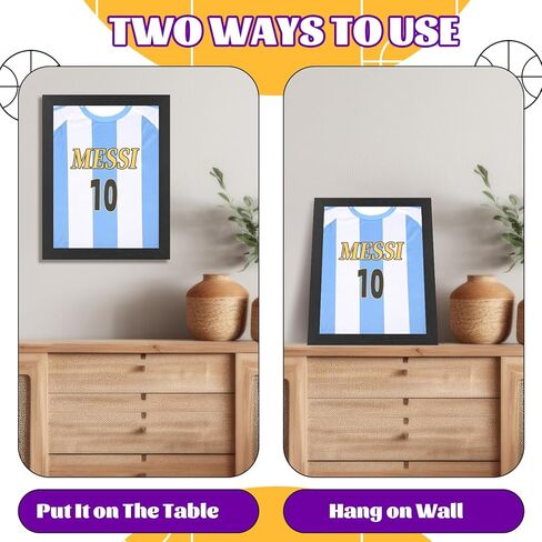 11" x 14" T Shirt Frames for Wall Display, Jersey Frame Display Case with UV Protection Acrylic, Wood Shadow Box Frame Depth of 1", Display Case for T Shirts, Jerseys, Memorabilia (Black) in Kuwait