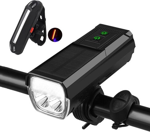1000 Lumens Bike Lights Front and Back, 3 Modes LED Bicycle Light, Rechargeable Bike Lights for Night Riding, IPX5 Bike Headlight Waterproof, 3+5 Light Modes for Cyclists and Commuters in Saudi Arabia