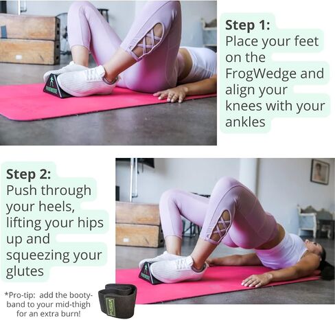 KIT w/Booty Band Hip Circle - Patented Frog Pump Exercise, Home Workout, Glute Training, Booty Building Accessory in Saudi Arabia