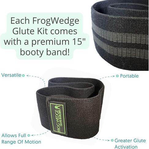 KIT w/Booty Band Hip Circle - Patented Frog Pump Exercise, Home Workout, Glute Training, Booty Building Accessory in Saudi Arabia